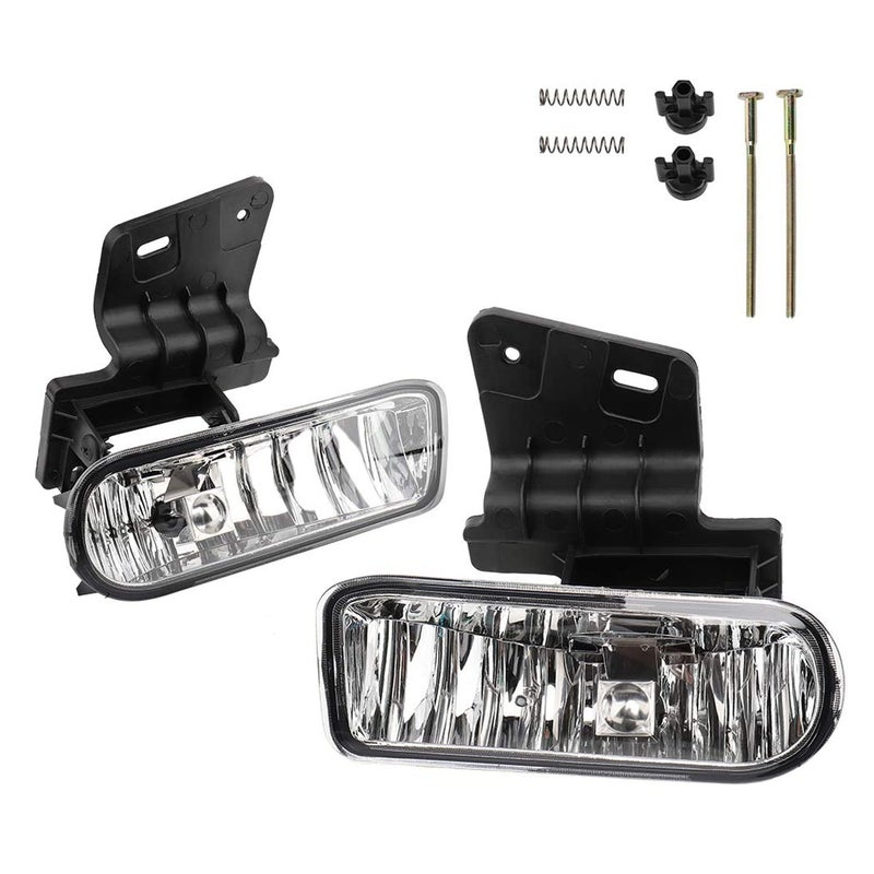 IRONTEK Clear Lens 1 Pair Fog Lights Fits for Chevrolet 99-02 Silverado 1500 & 2500, 00-02 Silverado 3500, 00-06 Suburban, 00-06 Tahoe Left & Right Side Driving Fog Lamp Kits - Image 2